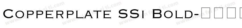 Copperplate SSi Bold字体转换
